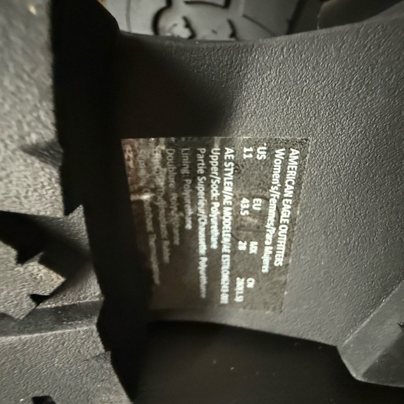 New American Eagle Womens Fisherman Sandals Size 11 Black Open Toe Chunky Heel - Picture 14 of 16